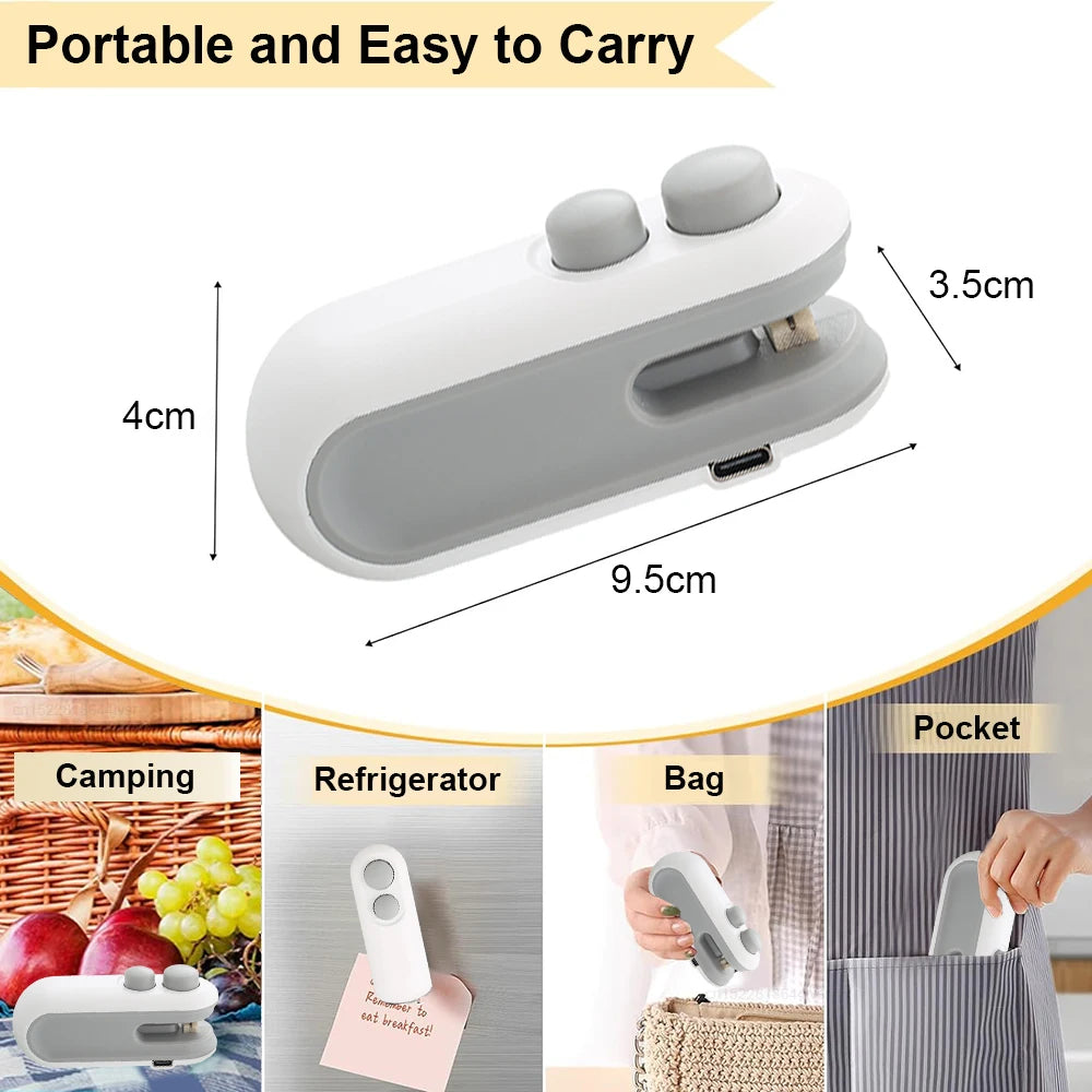 Mini sellador de bolsas - recargable por USB