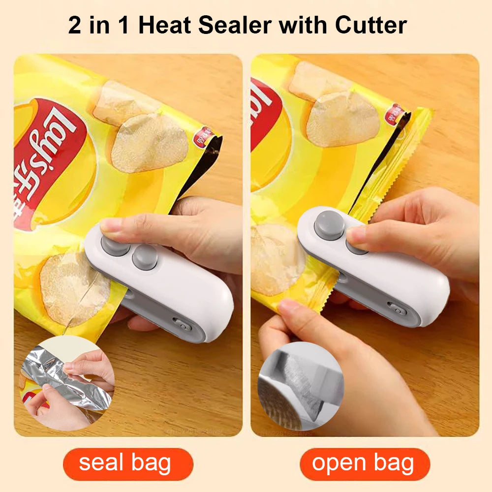 Mini sellador de bolsas - recargable por USB
