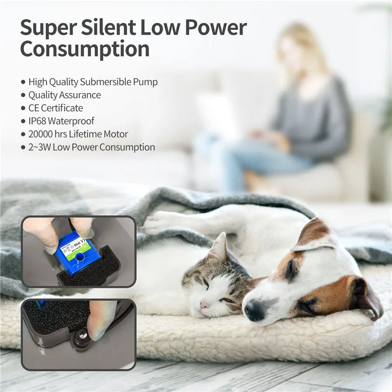 Dispensador de agua LED para mascotas