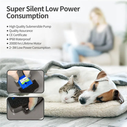 Dispensador de agua LED para mascotas