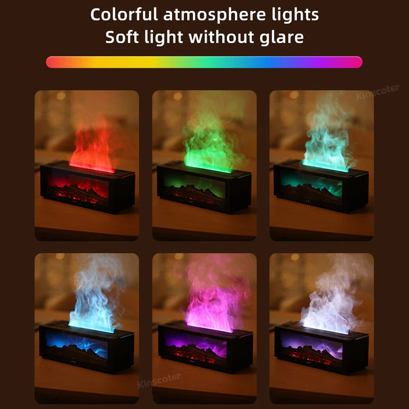 Difusor de aceites esenciales con luces LED y control remoto