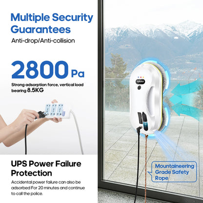 Robot aspirador de limpieza para ventanas